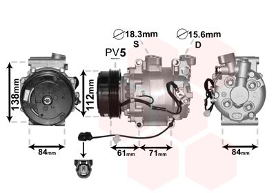 VAN WEZEL Компрессор, кондиционер 2500K275